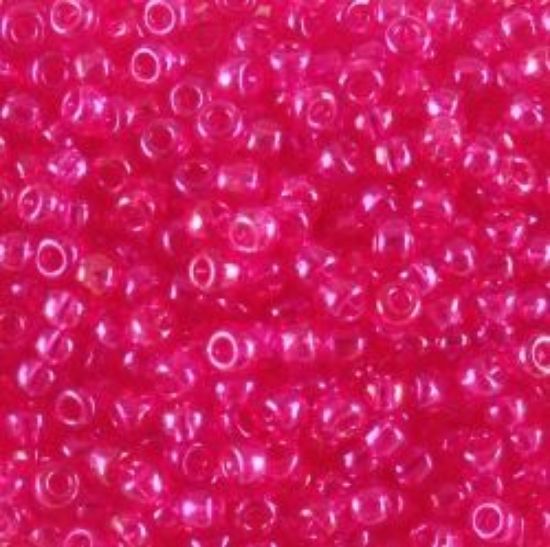 Picture of Size 11 Japanese Seed Beads, Fuchsia Lined (#299I), Approximately 25 Grams