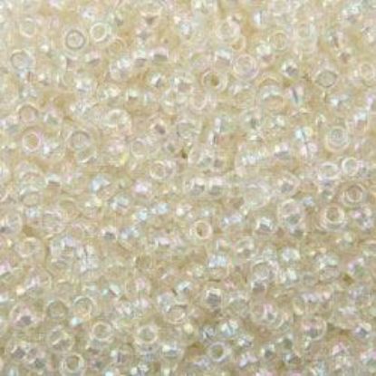 Picture of Size 11 Japanese Seed Beads, Gold Lustre Crystal Lustre Aurora Borealis (#325A), Approximately 25 Grams