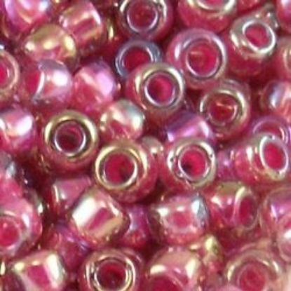Picture of Size 11 Japanese Seed Beads, Amethyst Colorlined Fuchsia (#356G), Approximately 25 Grams