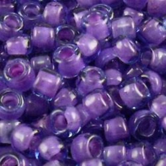 Picture of Size 11 Japanese Seed Beads, Purple Colorlined Lavender (#387B), Approximately 25 Grams