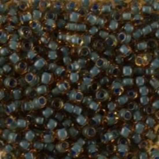 Picture of Size 11 Japanese Seed Beads, Topaz Colorlined Seafoam (#399F), Approximately 25 Grams
