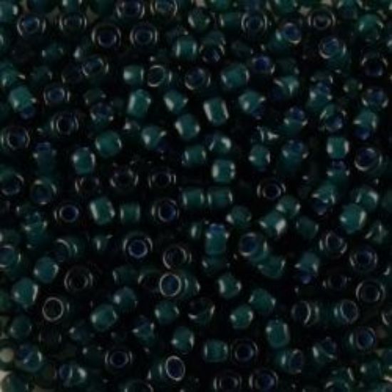 Picture of Amethyst Colorlined Aqua Seed Bead #399Q / Size 11<br />Approximately 25 Grams