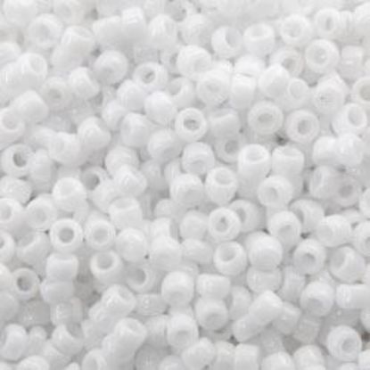 Picture of Opaque White Seed Bead #402 / Size 11<br />Approximately 25 Grams
