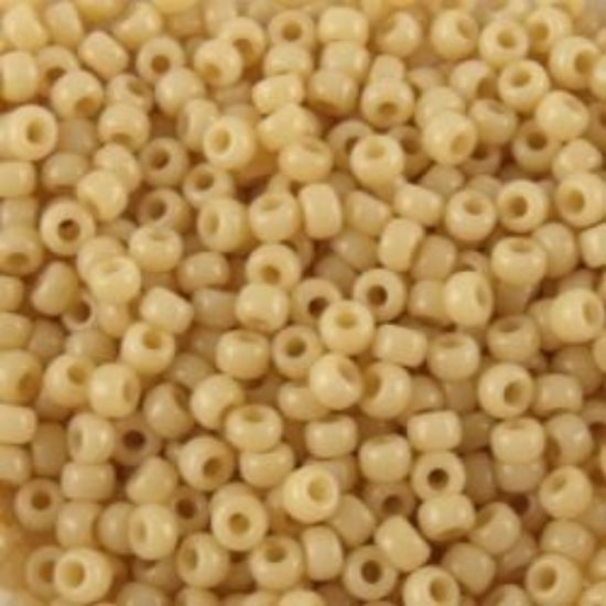Picture of Opaque Eggshell Seed Bead #403D / Size 11<br />Approximately 25 Grams