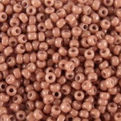 Picture of Opaque Mocha Rose Seed Bead #403F / Size #11<br />Approximately 25 Grams