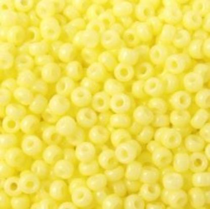 Picture of Opaque Light Yellow Seed Bead #404C / Size 11<br />Approximately 25 Grams