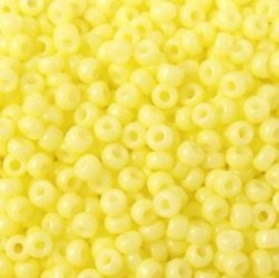 Picture of Opaque Light Yellow Seed Bead #404C / Size 11<br />Approximately 25 Grams