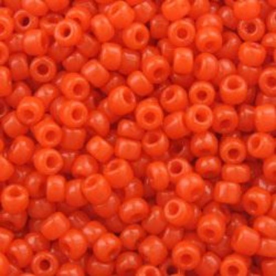 Picture of Opaque Red Orange Seed Bead #406 / Size 11<br />Approximately 25 Grams