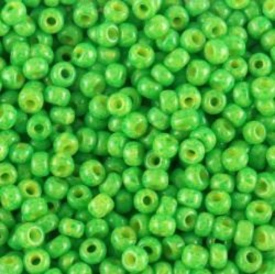 Picture of Opaque Calypso Green Seed Bead #411E / Size 11<br />Approximately 25 Grams