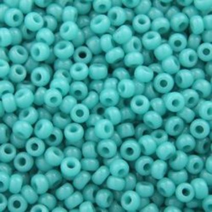 Picture of Opaque Medium Turquoise Seed Bead #412 / Size 11<br />Approximately 25 Grams