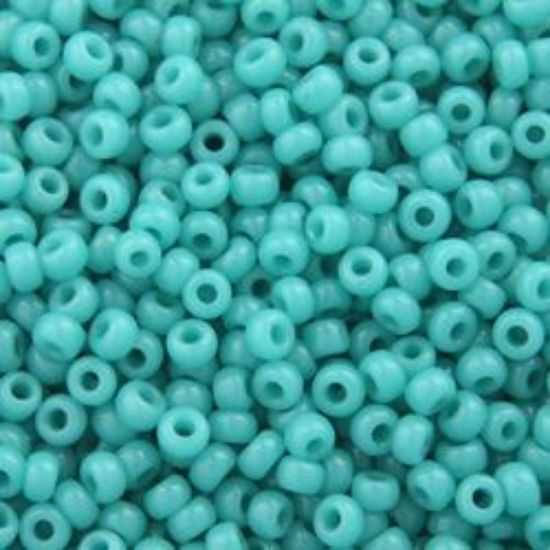 Picture of Opaque Medium Turquoise Seed Bead #412 / Size 11<br />Approximately 25 Grams