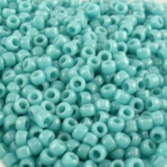 Picture of Opaque Turquoise Seed Bead #412D / Size 11<br />Approximately 25 Grams