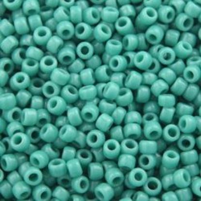 Picture of Opaque Turquoise Green Seed Bead #412F / Size 11<br />Approximately 25 Grams
