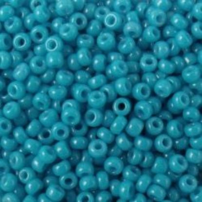 Picture of Opaque Blue Lagoon Seed Bead #413F / Size #11<br />Approximately 25 Grams
