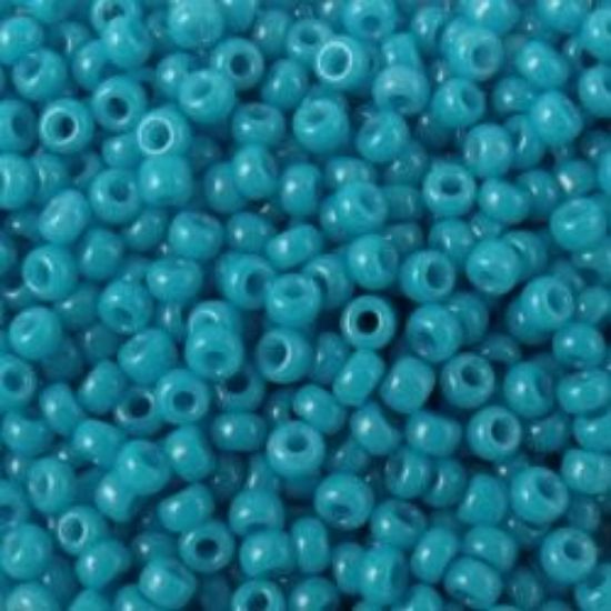 Picture of Opaque Blue Lagoon Seed Bead #413F / Size #11<br />Approximately 25 Grams