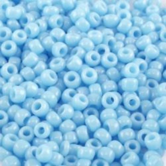 Picture of Opaque Baby Blue Seed Bead #413L / Size 11<br />Approximately 25 Grams