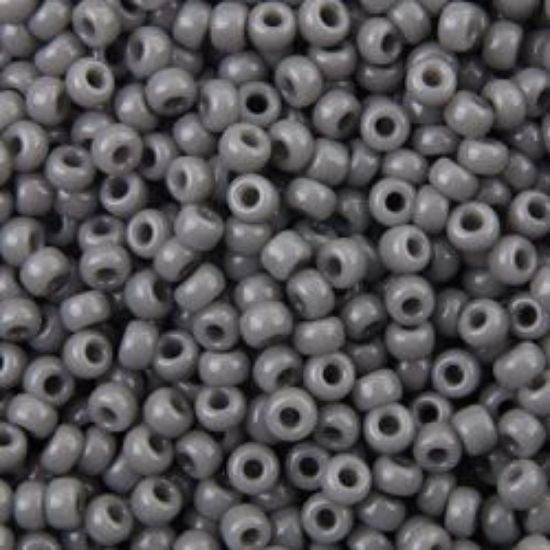 Picture of Opaque Grey Seed Bead #416 / Size 11<br />Approximately 25 Grams