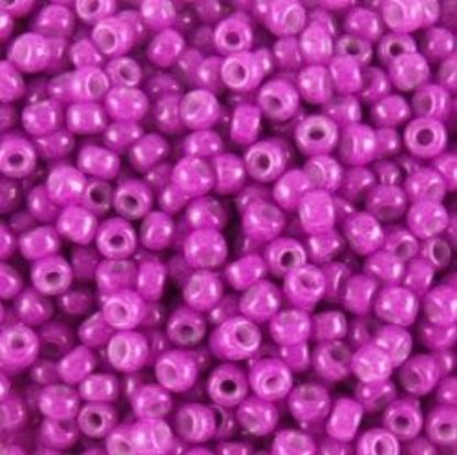 Picture of Opaque Deep Magenta Seed Bead #419B / Size 11<br />Approximately 25 Grams