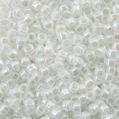 Picture of Opaque Lustre White Pearl Seed Bead #420 / Size 11<br />Approximately 25 Grams