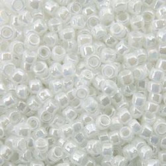Picture of Opaque Lustre White Pearl Seed Bead #420 / Size 11<br />Approximately 25 Grams