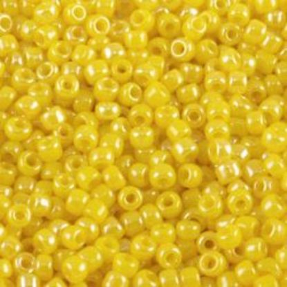 Picture of Opaque Lustre Dark Yellow Seed Bead #422A / Size 11<br />Approximately 25 Grams