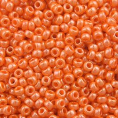 Picture of Opaque Lustre Medium Orange Seed Bead #423 / Size 11<br />Approximately 25 Grams
