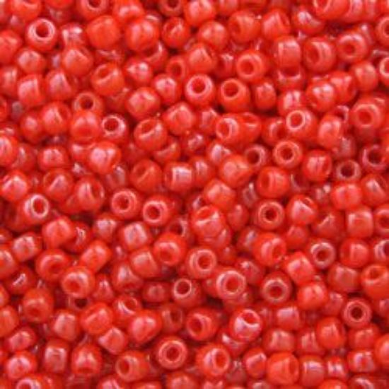 Picture of Opaque Lustre Orange Seed Bead #424 / Size 11<br />Approximately 25 Grams
