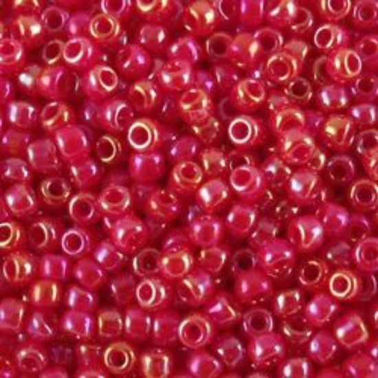 Picture of Opaque Lustre Red AB Seed Bead #426A / Size 11<br />Approximately 25 Grams