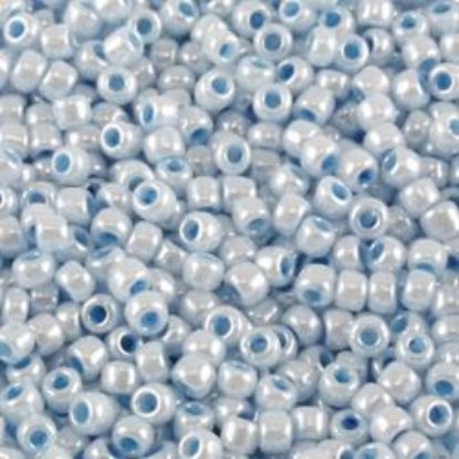Picture of Opaque Lustre Baby Blue Pearl Seed Bead #430 / Size 11<br />Approximately 25 Grams