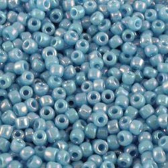 Picture of Opaque Lustre Baby Blue AB Seed Bead #430A / Size 11<br />Approximately 25 Grams