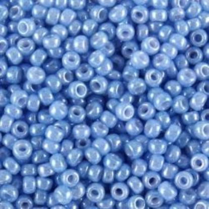 Picture of Opaque Lustre Baby Blue Seed Bead #430G / Size 11<br />Approximately 25 Grams