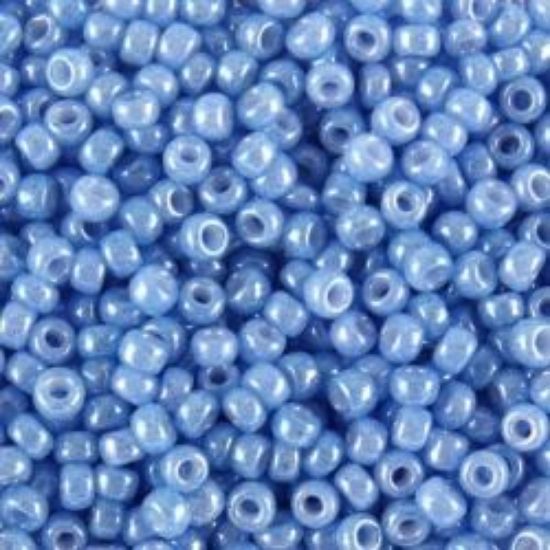 Picture of Opaque Lustre Baby Blue Seed Bead #430G / Size 11<br />Approximately 25 Grams