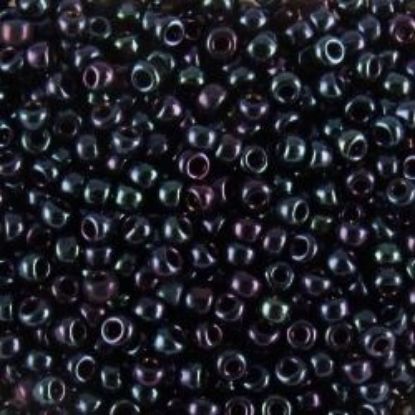 Picture of Size 11 Japanese Seed Beads, Metallic Blue Iris (#452), Approximately 25 Grams