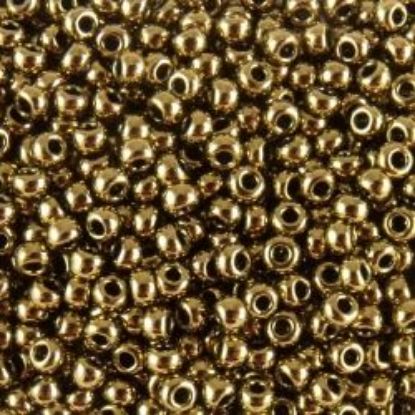 Picture of Size 11 Japanese Seed Beads, Metallic Bronze (#457), Approximately 25 Grams