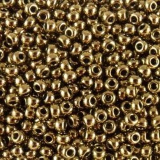 Picture of Size 11 Japanese Seed Beads, Metallic Bronze (#457), Approximately 25 Grams