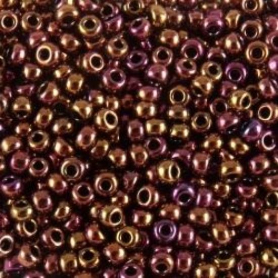 Picture of Size 11 Japanese Seed Beads, Metallic Rust (#460A), Approximately 25 Grams