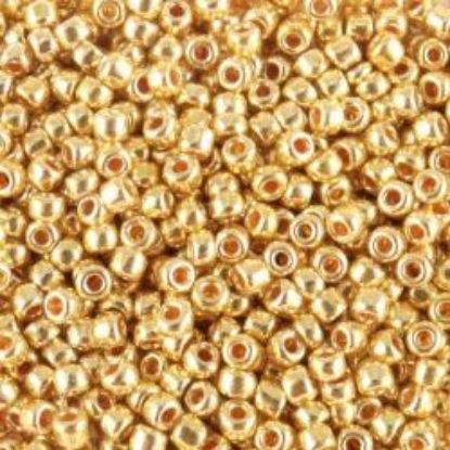 Picture of Size 11 Japanese Seed Beads, Galvanized Gold (#471), Approximately 25 Grams