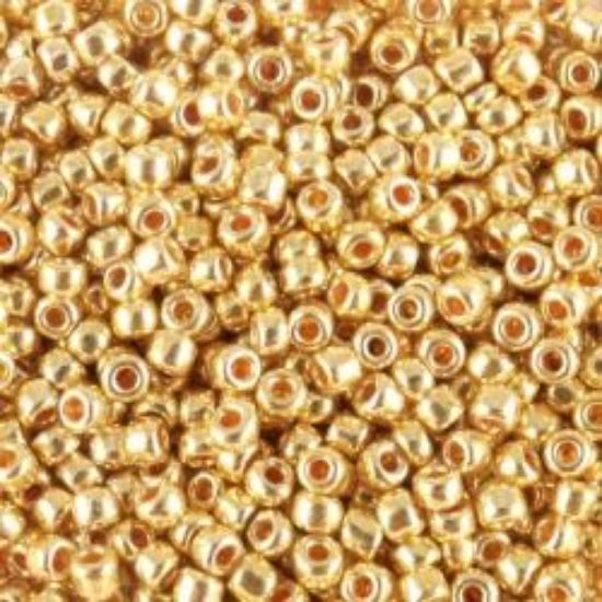 Picture of Size 11 Japanese Seed Beads, Galvanized Gold (#471), Approximately 25 Grams