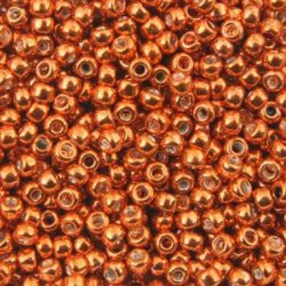Picture of Size 11 Japanese Seed Beads, Galvanized Orange (#486), Approximately 25 Grams