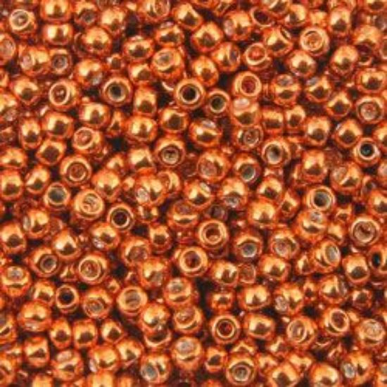 Picture of Size 11 Japanese Seed Beads, Galvanized Orange (#486), Approximately 25 Grams