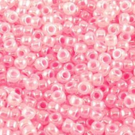 Picture of Size 11 Seed Bead, Ceylon Bright Pink (#518B), Approximately 25 Grams