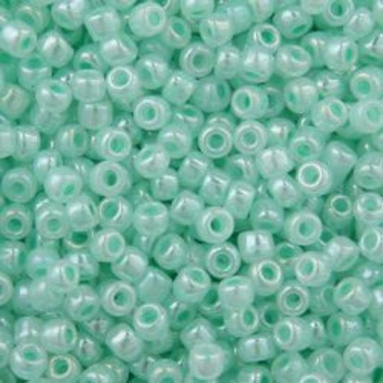 Picture of Size 11 Japanese Seed Bead, Ceylon Mint Green (#520), Approximately 25 Grams