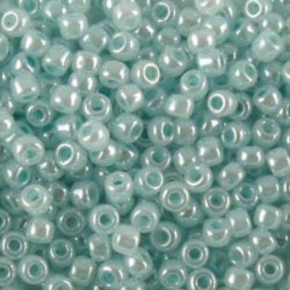 Picture of Size 11 Japanese Seed Beads, Ceylon Pale Aqua Green (#523), Approximately 25 Grams