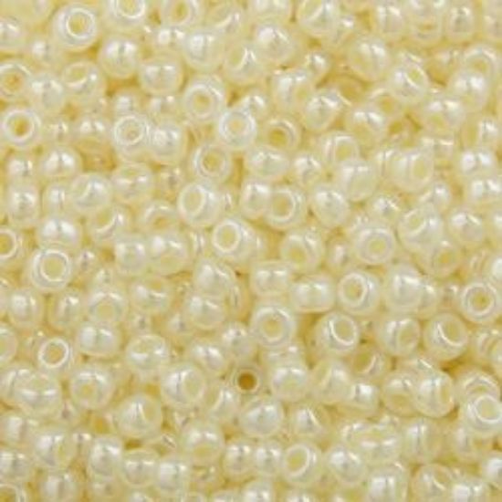 Picture of Size 11 Seed Bead, Ceylon Cream Lustre (#527), Approximately 25 Grams