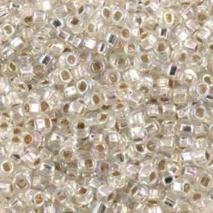 Picture of Silverlined Silver AB Seed Bead #635 / Size 11<br />Approximately 25 Grams