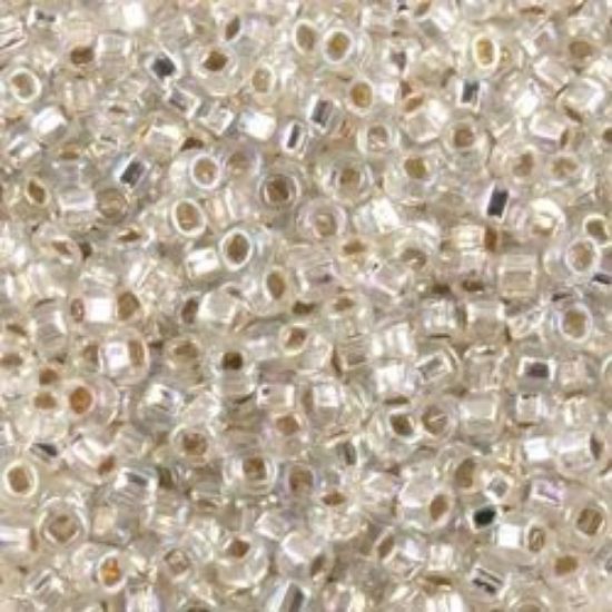 Picture of Silverlined Silver AB Seed Bead #635 / Size 11<br />Approximately 25 Grams