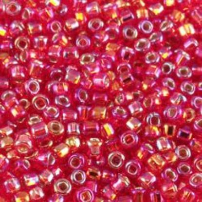 Picture of Silverlined Red AB Seed Bead #638 / Size 11<br />Approximately 25 Grams