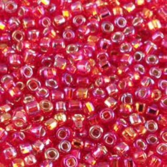 Picture of Silverlined Red AB Seed Bead #638 / Size 11<br />Approximately 25 Grams