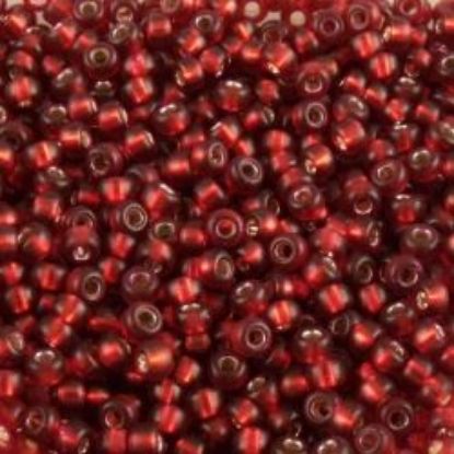 Picture of Silverlined Red Matte Seed Bead #F41 / Size 11<br />Approximately 25 Grams