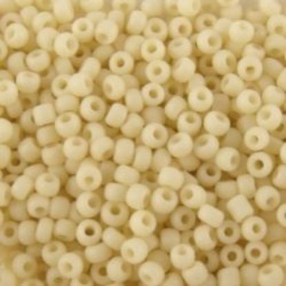 Picture of Opaque Bone Matte Seed Bead #F403 / Size 11<br />Approximately 25 Grams